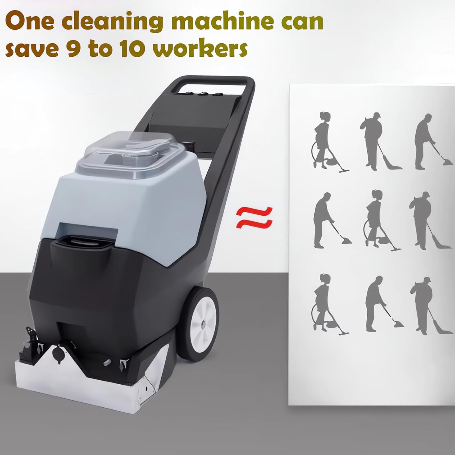 Commercial Carpet Cleaning Machine 3 in 1 Extractor Wet Dry Cleaner 70L Tank 2320W Powerful Floor Cleaning Machine for Sofa Curtain Floor 110V