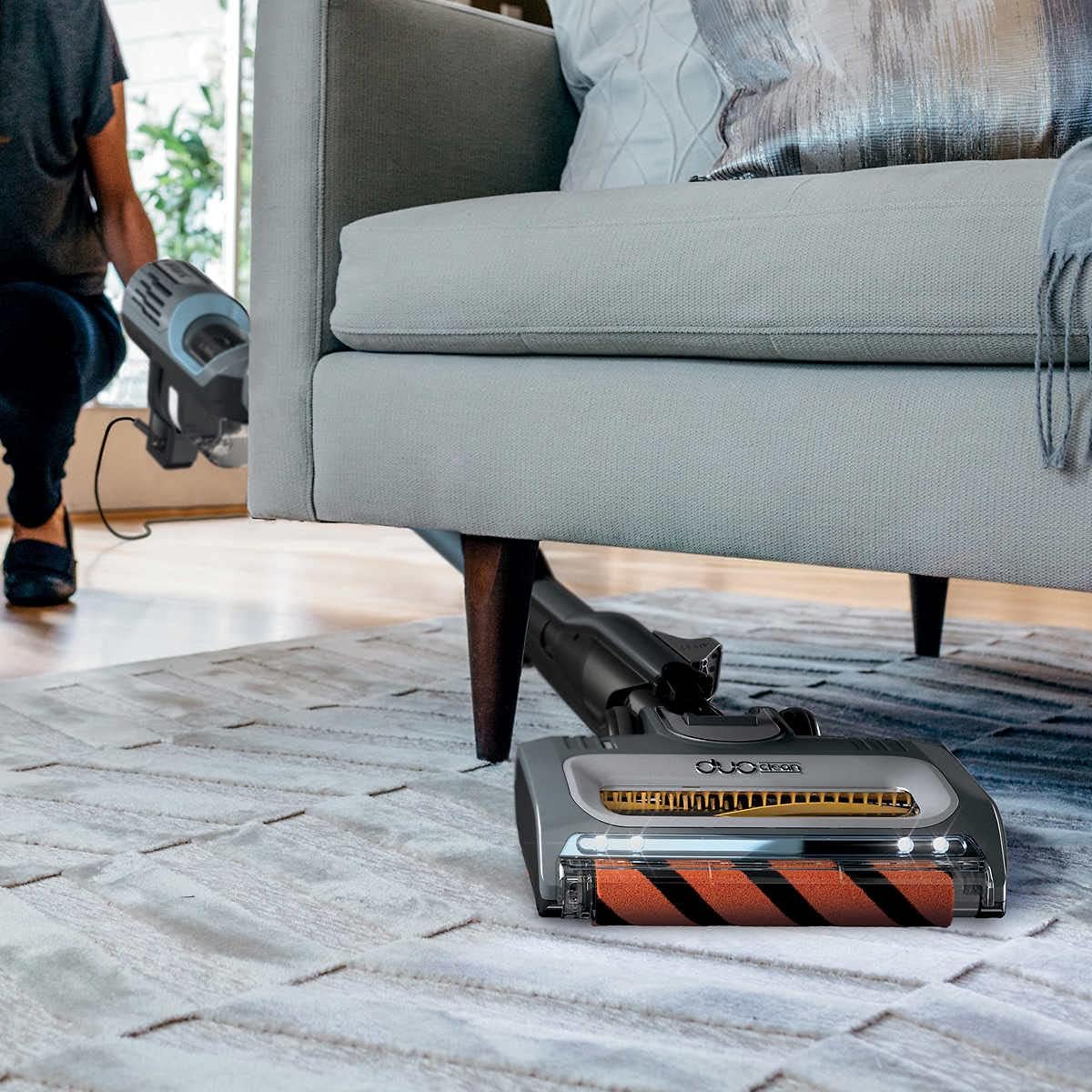 Shark UV580 Corded Stick Vacuum Performance Ultralight DuoClean with Self-Cleaning Brushroll, Removable Handheld, Blue (Renewed)