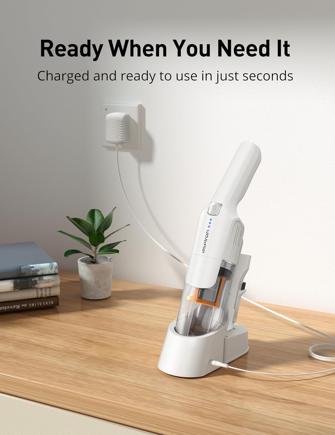 Aspiron Cordless Handheld Vacuum with 2 Pack Replacement HEPA Filter