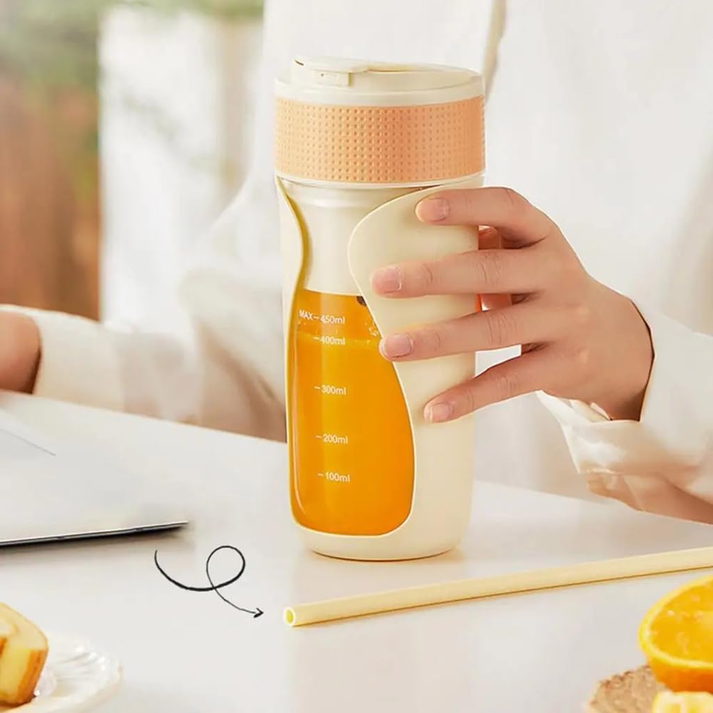 High Speed 450ml Portable Blenders Cup for Fruit Veggie Drink Juices Maker for Home Office and Outdoor Use