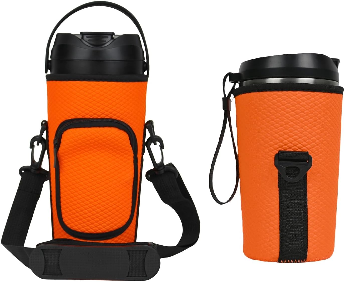 Pack of 2 Flip Portable Blender Bag Protective Case Cover Non-slip Sleeve Waterproof Pouch Compatible With nutribullet Flip Portable Blender NBPB50350AK/NBPB10350 (Orange)