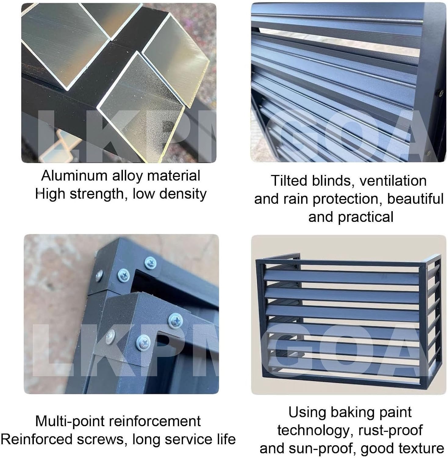 Air Conditioner Fence Panels, Outdoor Privacy Fence Covers, Hid Air Conditioner Rack Flower Stand, All Weather, Noise Reduction(Brown,2 3P)