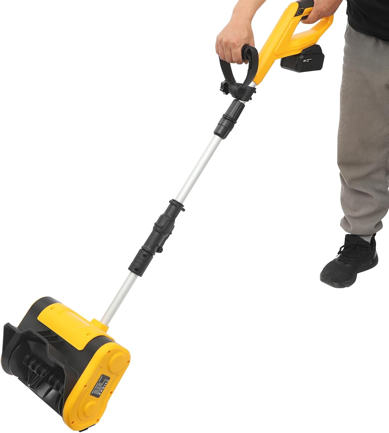 Cordless Snow Shovel, 20V 10inch Electric Snow Blower, Battery Powered Snow Shoovel w/ 26Ft Throwing Distance and Fast Charger, Snow Blower Shovel for Patio Garden Driveway Steps Decks