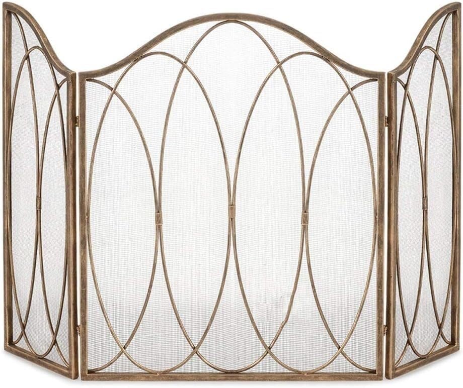 Fireproof 3-Panel Screen, Indoor/Outdoor Spark Protection Cover - Durable, Independent Fire Barrier for Patios, Fire Pits, and Camping Safety
