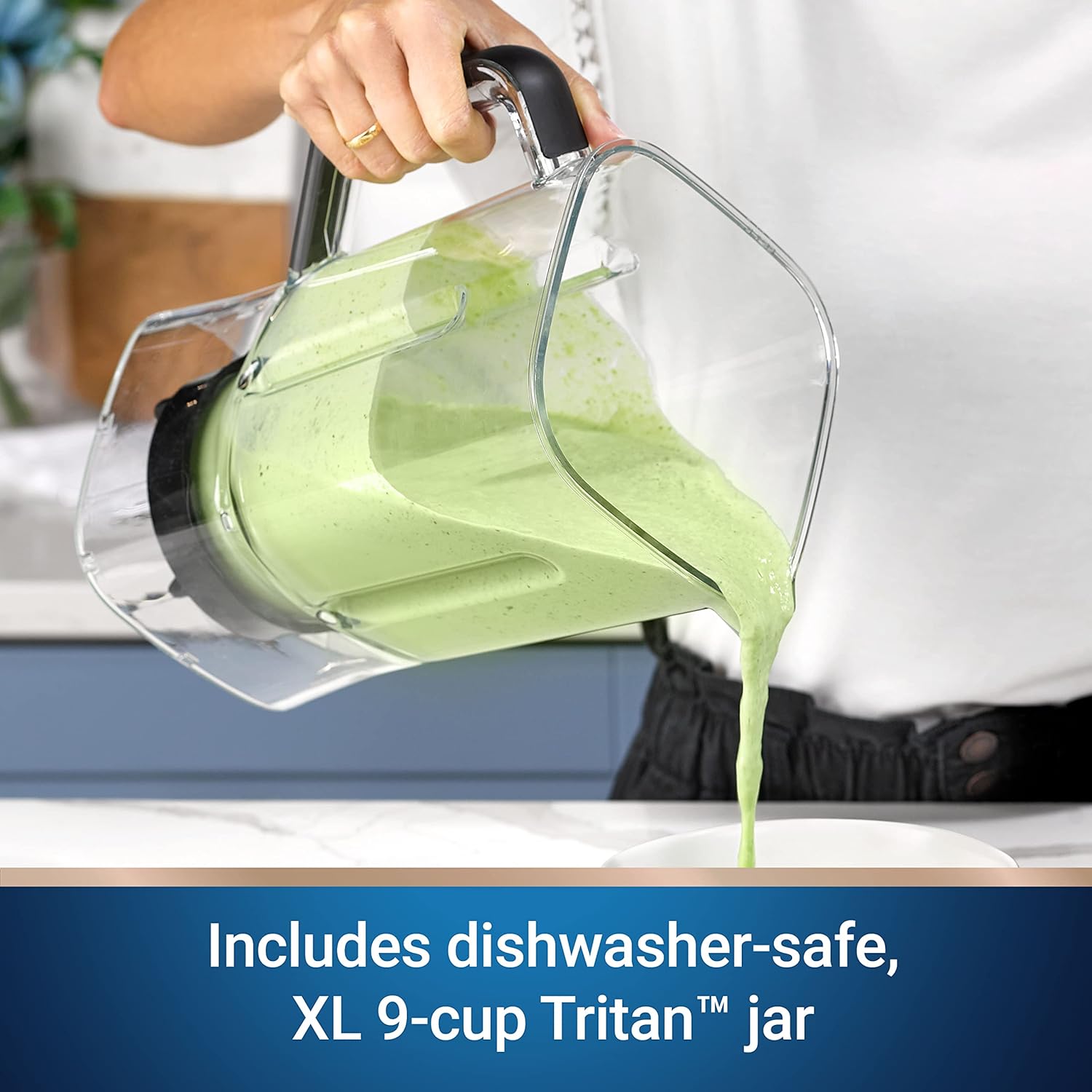 Oster Pro Series Blender with XL 9-Cup Tritan Jar and Tamper Tool Dark Blue