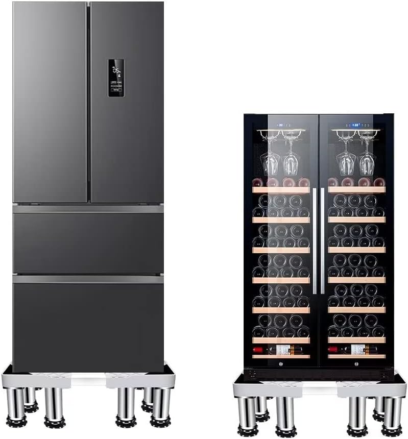 Laundry Pedestal Stand Fridge Holder Stand Adjustable Length/Width 43-65cm Tumble Dryer Stand Washer Pedestals & Frames Anti-Vibration Mat Extendable Appliance Stand for,12legs-29cm