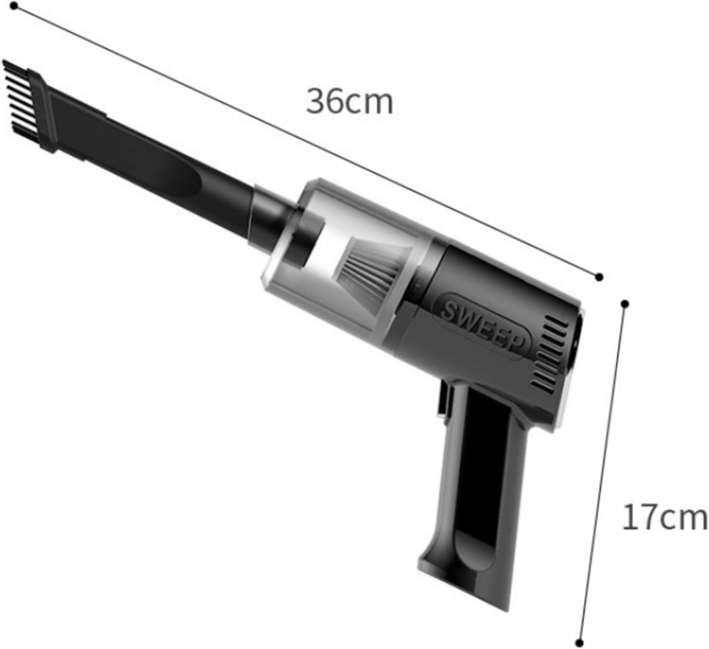 9000PA Wireless Car Handheld Vacuum Cleaner Portable Powerful Auto Suction Clean Smart Cordless Cleaning Accessories for Car Interior, Home, Office,Black,Wired