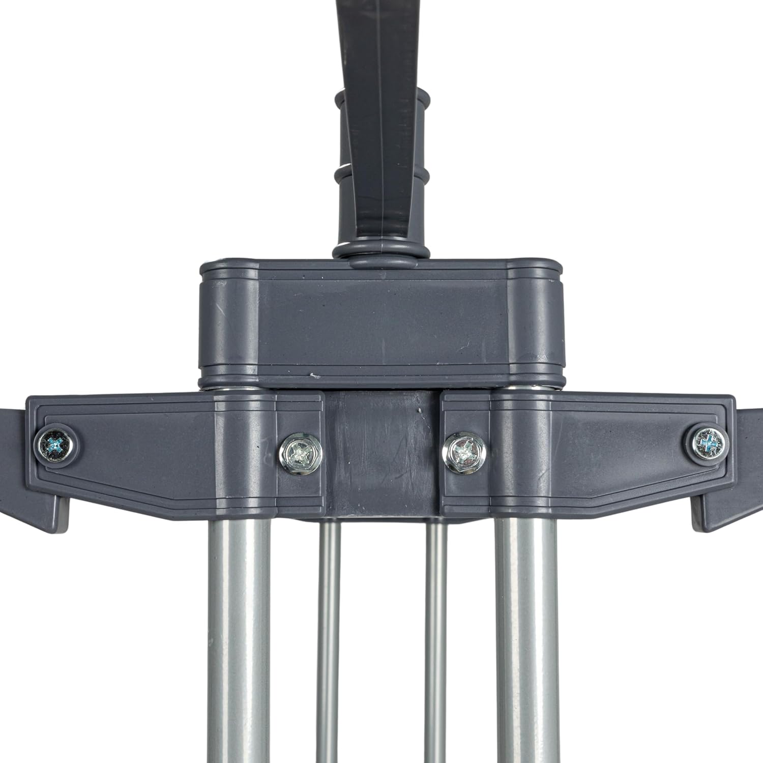 Household Essentials 4 Tier Stainless Steel Laundry Drying Rack with Two Side Wings, Grey