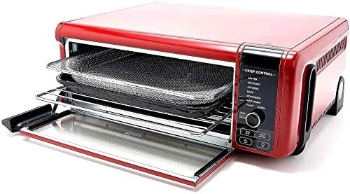Ninja SP101 Foodi 8-in-1 Air Fry Large Toaster Oven Flip-Away for Storage Dehydrate Keep Warm 1800w XL Capacity (Renewed) RED