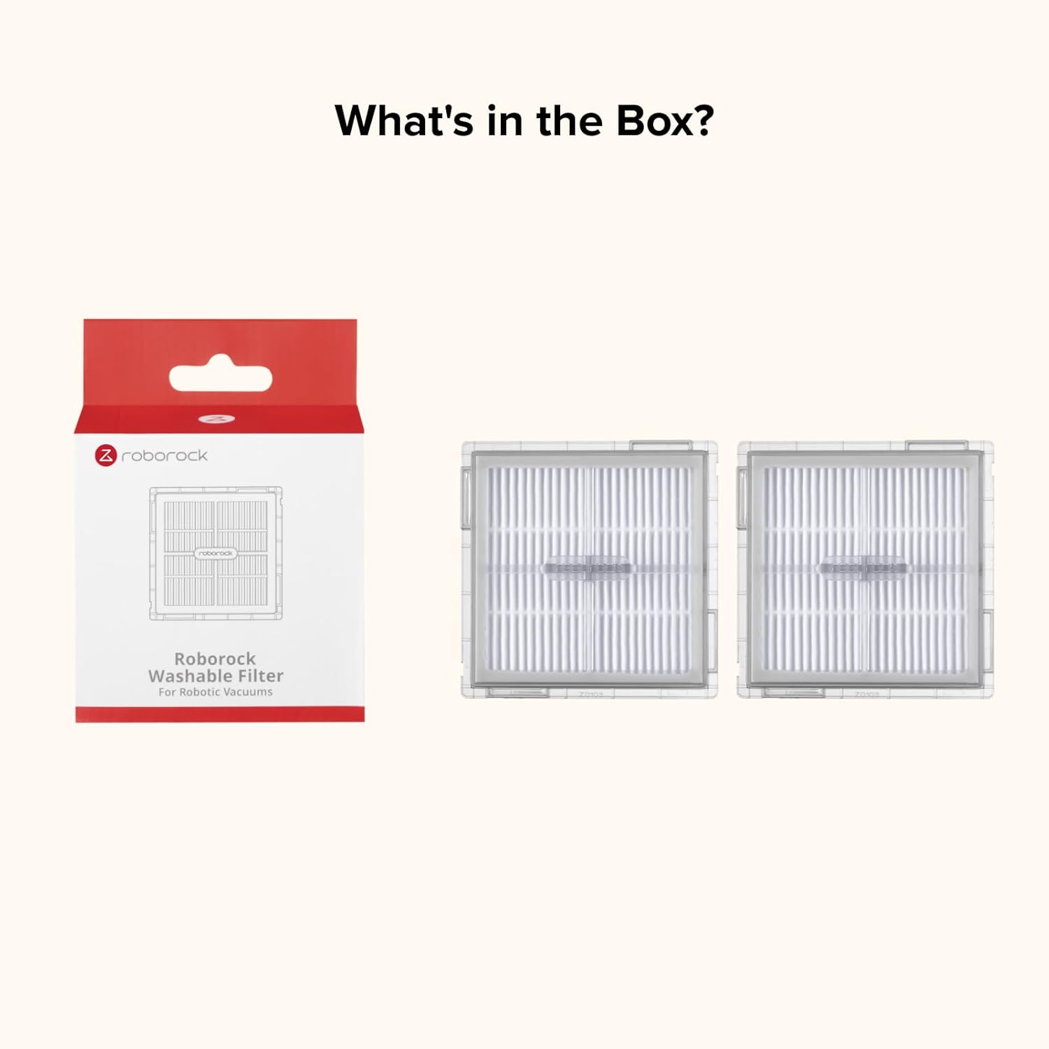 roborock Q10 X5 Robot Vacuum and Mop Combo Black with 2 Pack Washable Filter Replacement