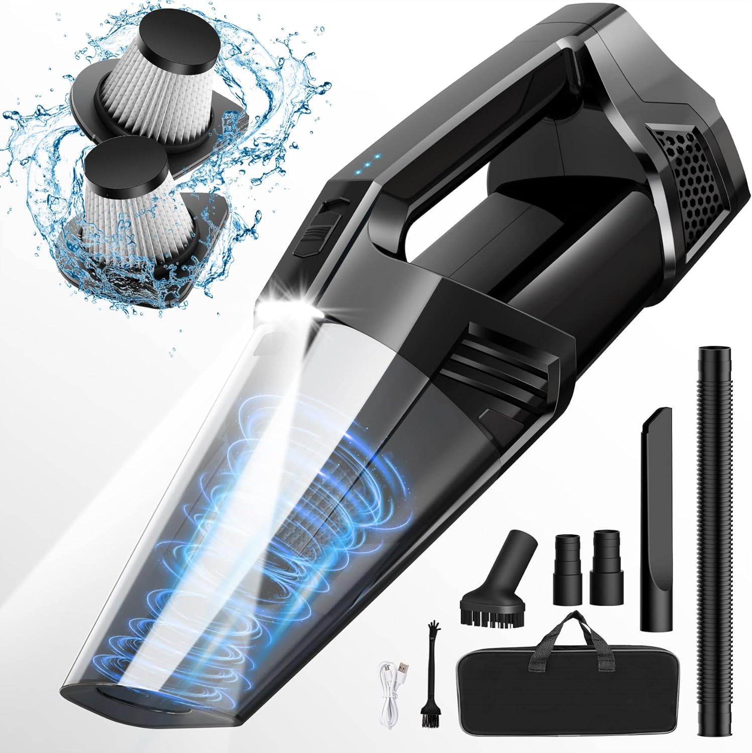 Handheld Vacuum Cordless Car Vacuum with LED Light