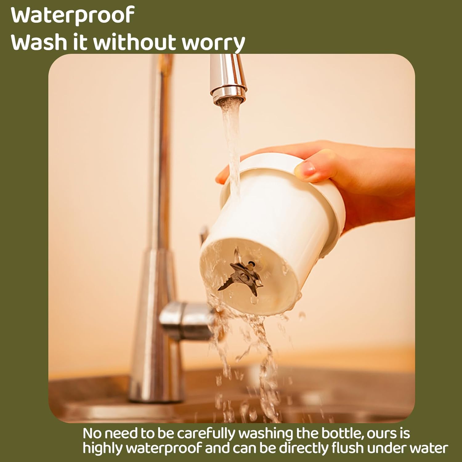 Asa Vea Mini Blender for Smoothies and Milkshakes, Portable Blender, Rechargeable, Personal Size Blender with Quota Outer Travel Lid with 6 Blades, 17 oz for Outdoors, Camping (White-550ml)