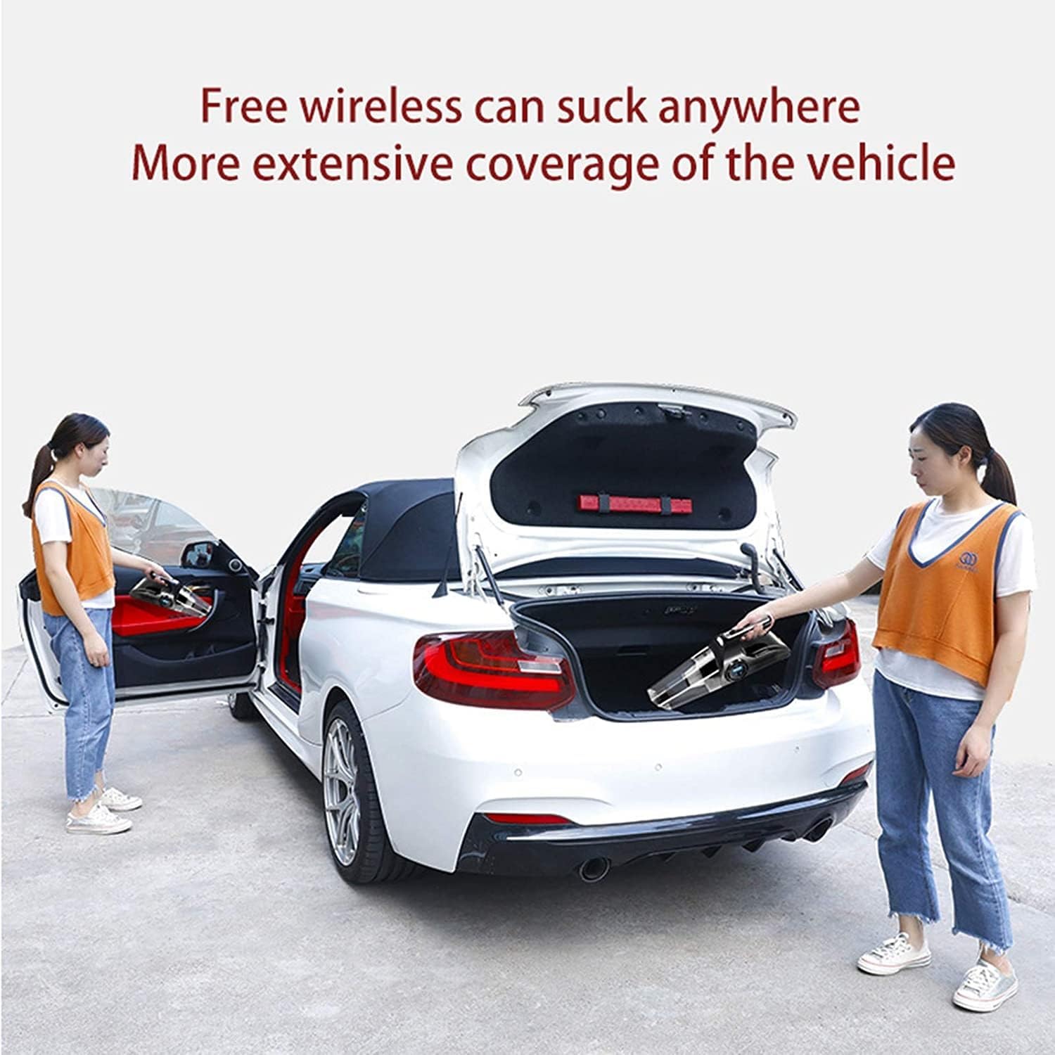 Handheld Vacuum Cleaner,Vacuum Handheld, 6000PA Battery Vacuum Cleaner Multifunctional 4-In-1 Portable Car Vacuum Cleaner with Digital Display Dual-Purpose Auto Air Pump for car and pet clean