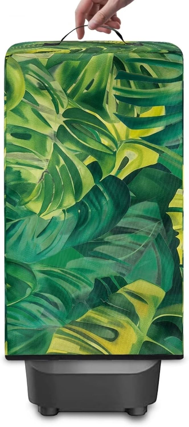 Tropical Leaves Blender Dust Cover for Kitchen – Stylish Juicer Cover with Floral Prints, Fits Most Blenders & Stand Mixers, Easy to Clean & Foldable, Home Decor