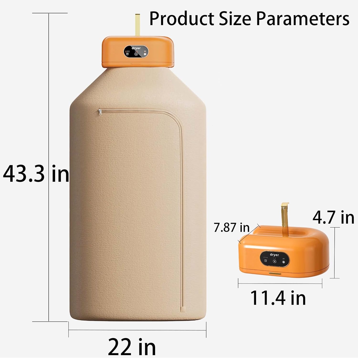 Portable Clothes Dryer Foldable 110V Electric,Fast Drying for Apartments, RV,Camping,Large Capacity 10 Items,Compact Space-Saving Design,Dual Modes & Auto Shutoff