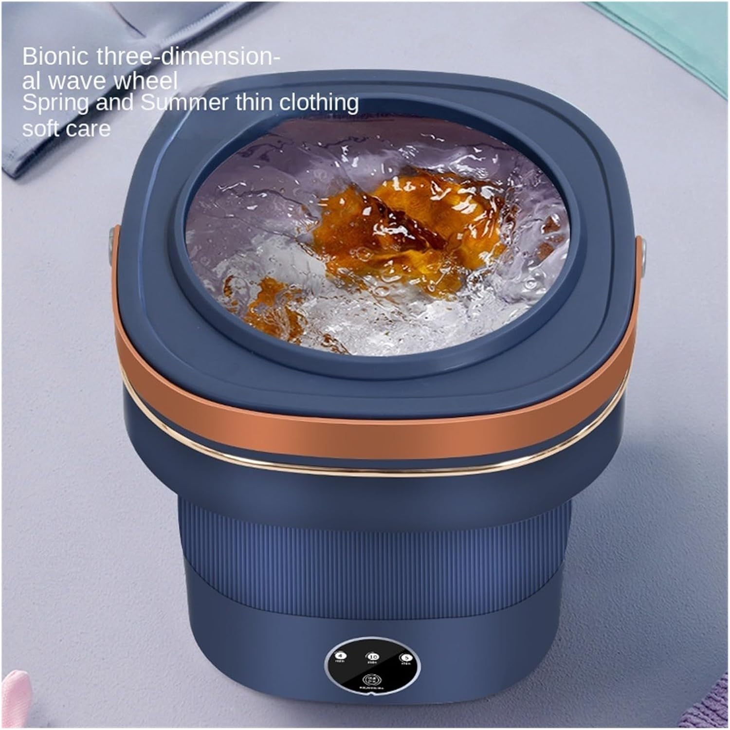 New Foldable Washing Machine 9L Big Capacity Portable Mini Socks Underwear Panties Washing Machine With Spinning Dry,for Travel,Camping, RV & Dorms