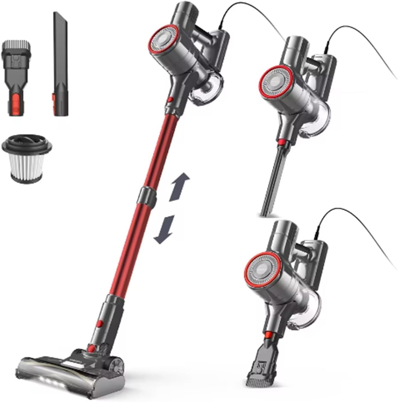 Compatible With DEVOAC Corded Vacuum Cleaner 600W 23KPa Strong Suction Handheld Stick Vacuum Lightweight 6 In 1 HEPA Filtration Vacuum Cleaners(I8 BLUE)