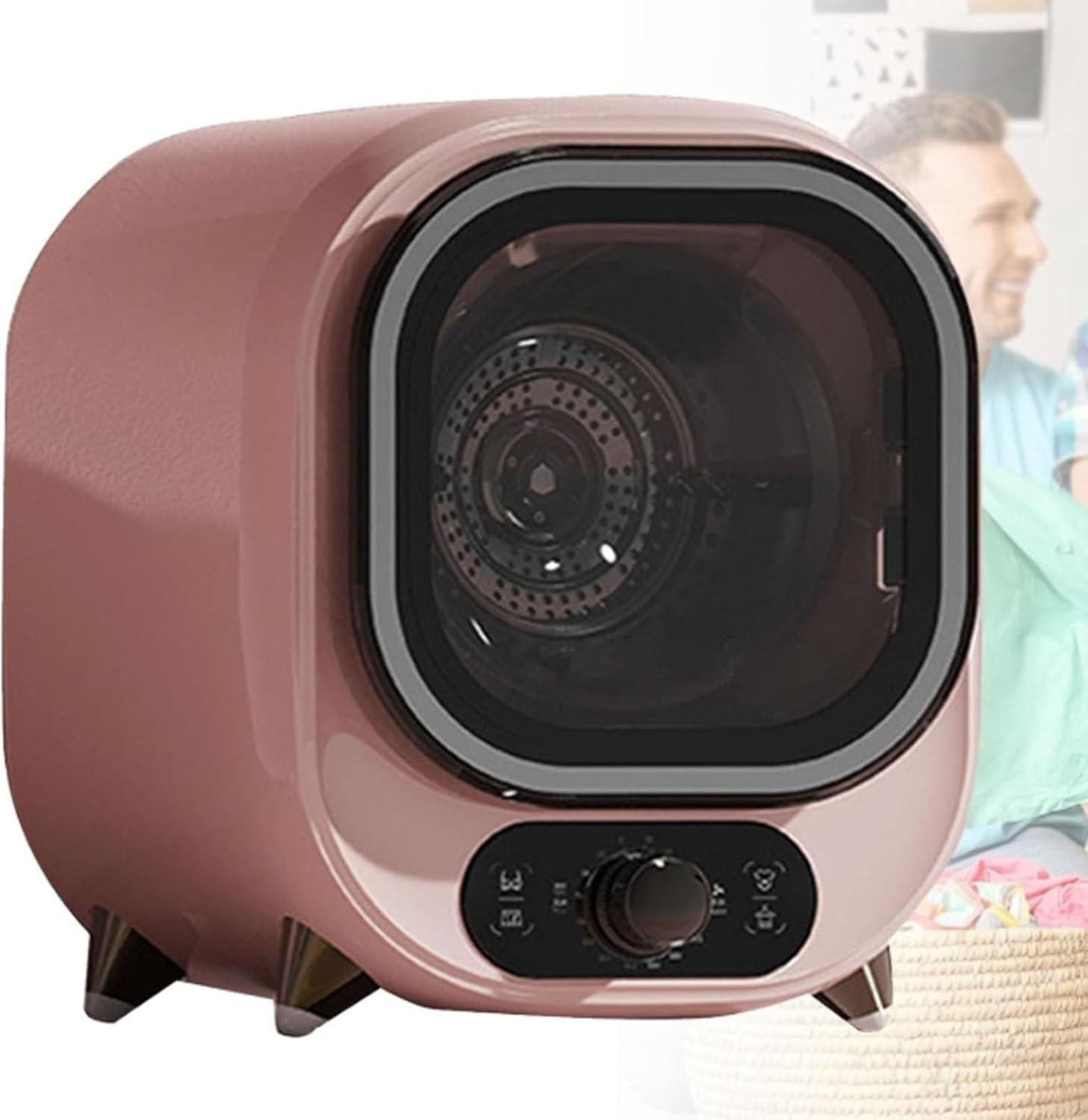 Compact Freestanding Condenser Dryer - Stainless Steel Drum, 0.8kg Load, Electric Dryer, Portable for Apartments & Temporary Housing