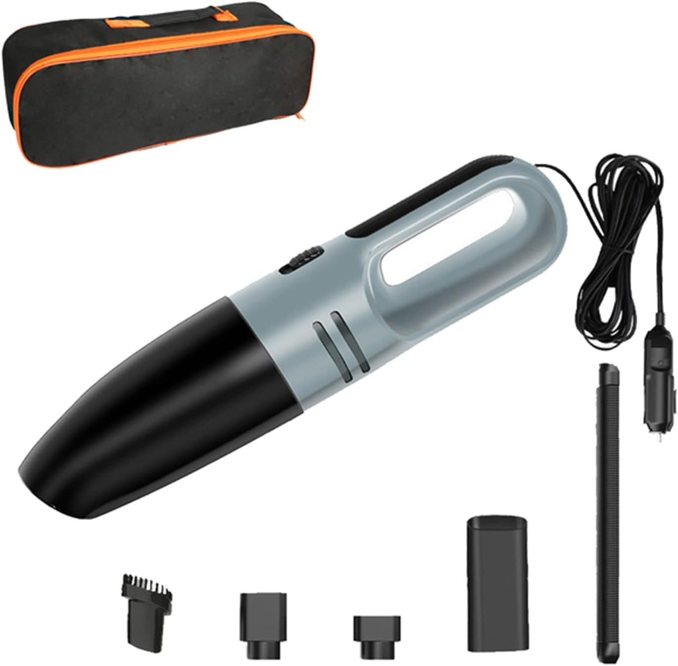 Car Vacuum Cleaner High Power 120W Portable Handheld Vacuum 16 Ft Cord for Car Interior Accessories Cleaning with Wet Or Dry,Gray