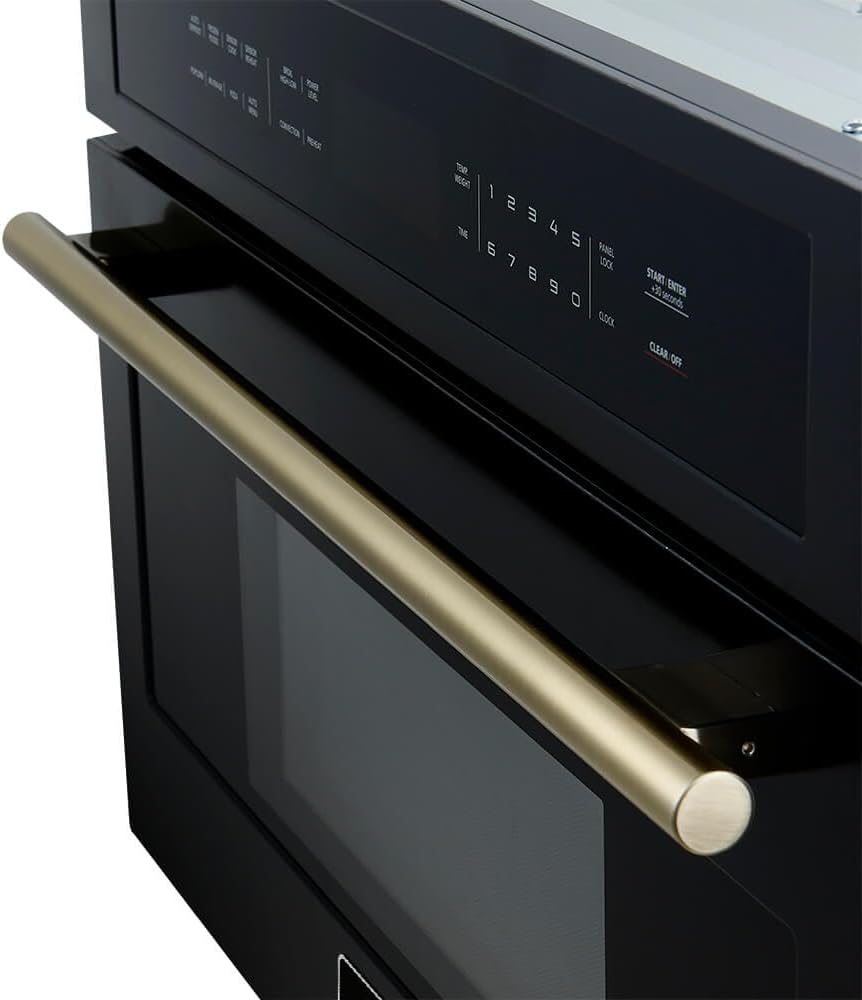 FORNO Oliena Espresso Black 30 Inch 1750 Watt Compact Oven & 1000 Watt Microwave, 1.6 cu. ft.
