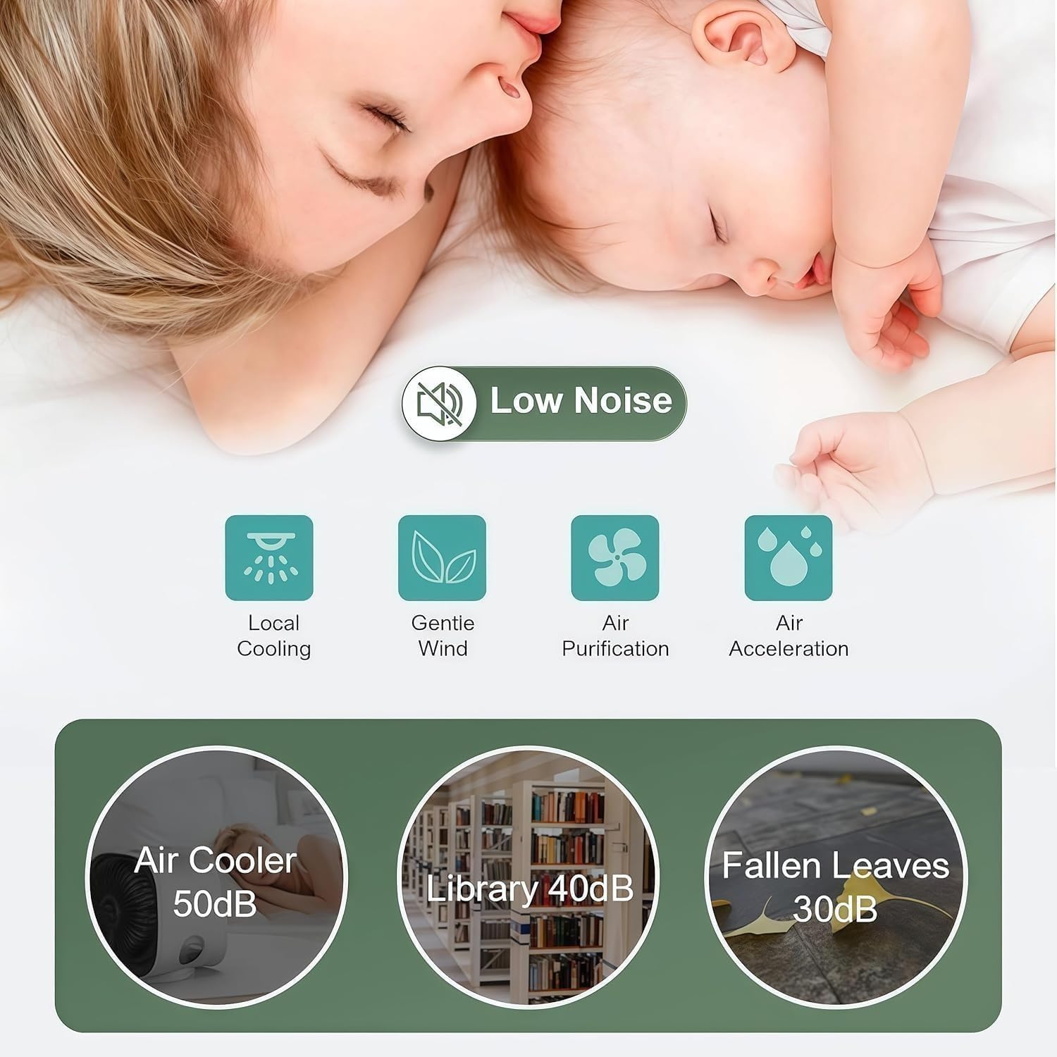 Portable Air Conditioner, Mini Air Cooler, 300 ML Water Tank, 8 Hours Of Use, with 3-Speed Cooling, Multi-angle Wind Adjustment, Built-In Night Light for Home, Office, Travel (Pink)