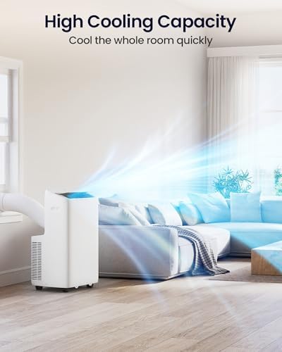 GENTLECOOL 14000 BTU Inverter Portable Air Conditioner, Energy-Efficient Cooling for Rooms up to 600 Sq.Ft, 3-in-1 AC with Fan & Dehumidifier, Quiet Operation