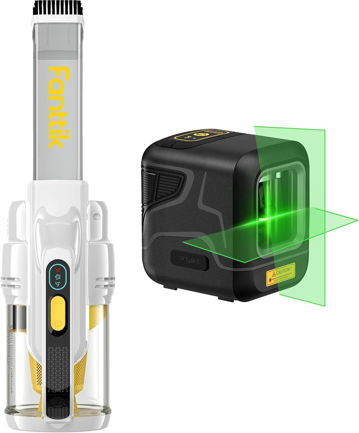 Fanttik Cruise V9 Handheld Vacuum Cleaner & D2 Self-Leveling Laser Level