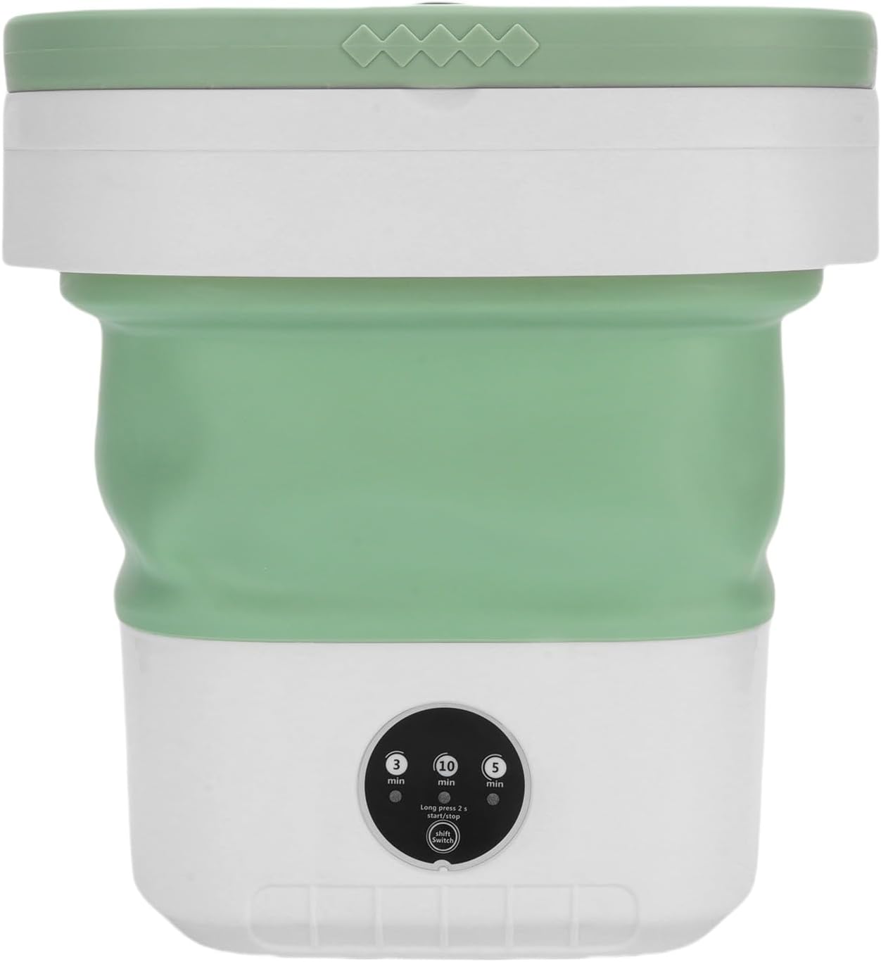 Asixxsix Portable Washing Machine, Foldable Laundry Machine with 3 Cleaning Modes, Collapsible Mini Washer for Small Clothes, for Travel, Apartment, Home, Hotel and camping (Green)