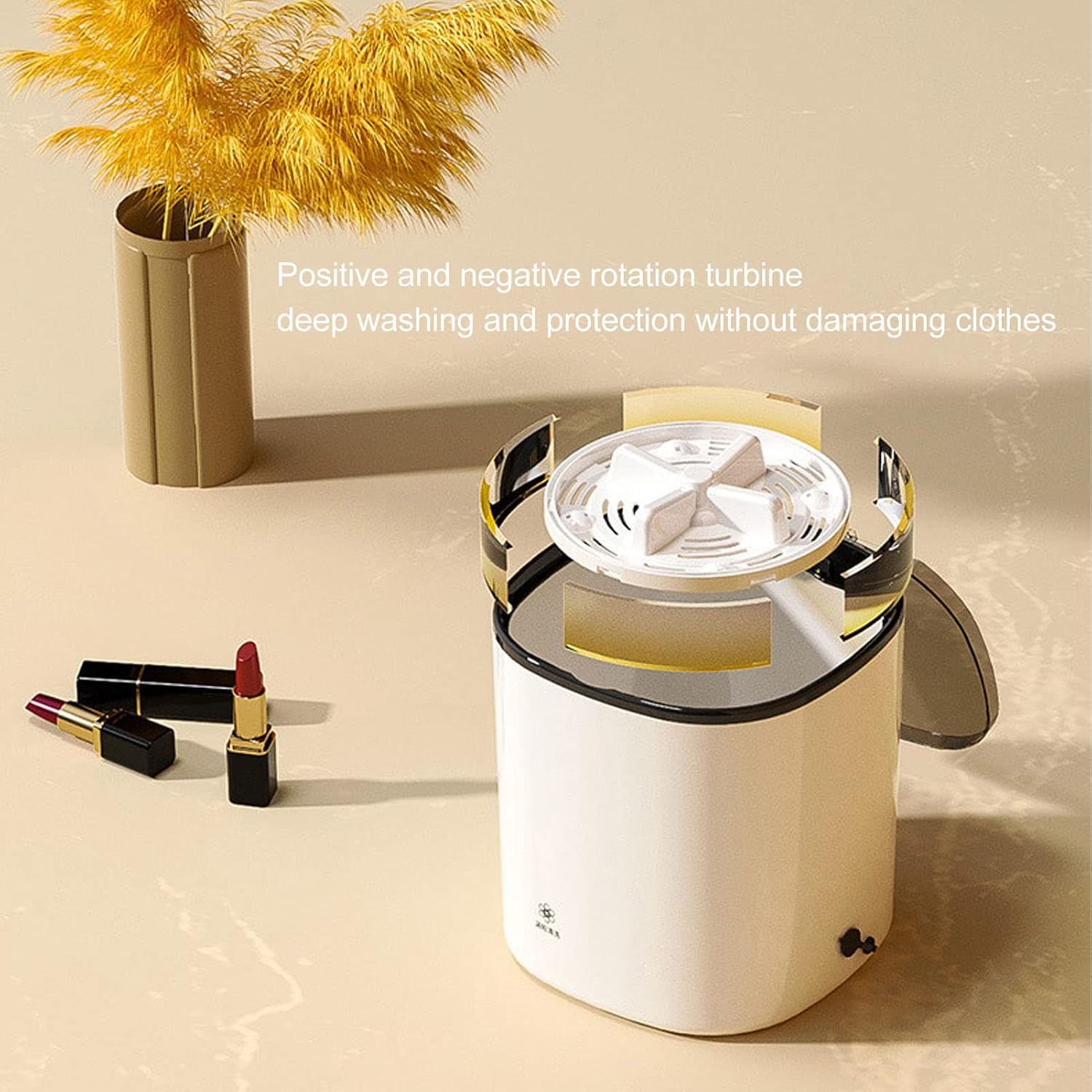 Mini Washing Machine - 4.5L 10min Mini Electric Underwear Laundry Washer with Draining Basket for Home, Portable and Desktop (US 100-240V)