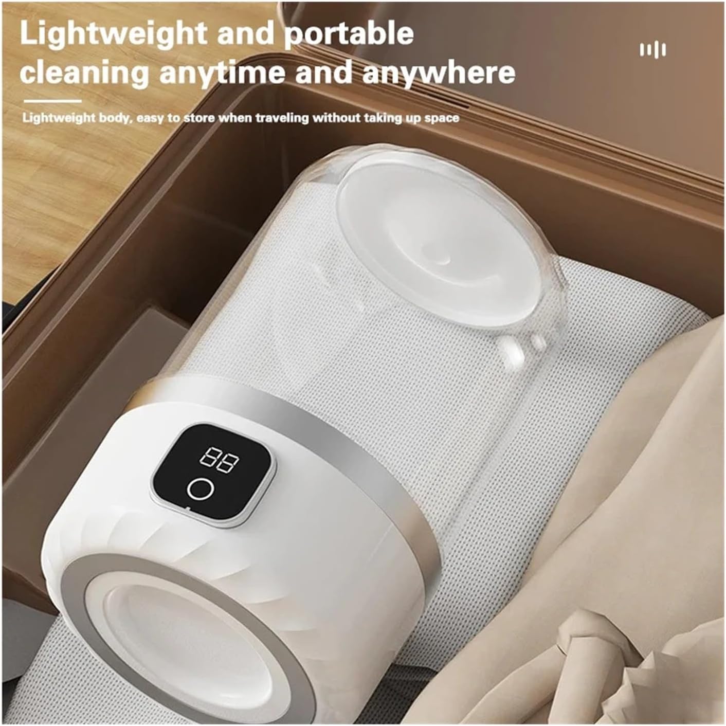 Cordless Electric Washing Machine Charging 2-speed Adjustment For Travel Socks Underwear Small Portable Washing Machine,for Travel,Camping, RV & Dorms(Blue)