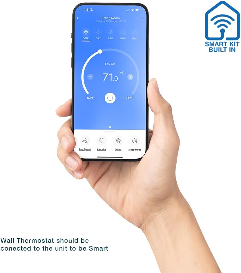 Cooper & Hunter 24,000 BTU Ceiling Cassette Ductless Mini Split Air Conditioner & Heat Pump – 22 SEER2 – Includes 16FT Installation Kit & Wall Thermostat – Cooling & Heating Inverter System