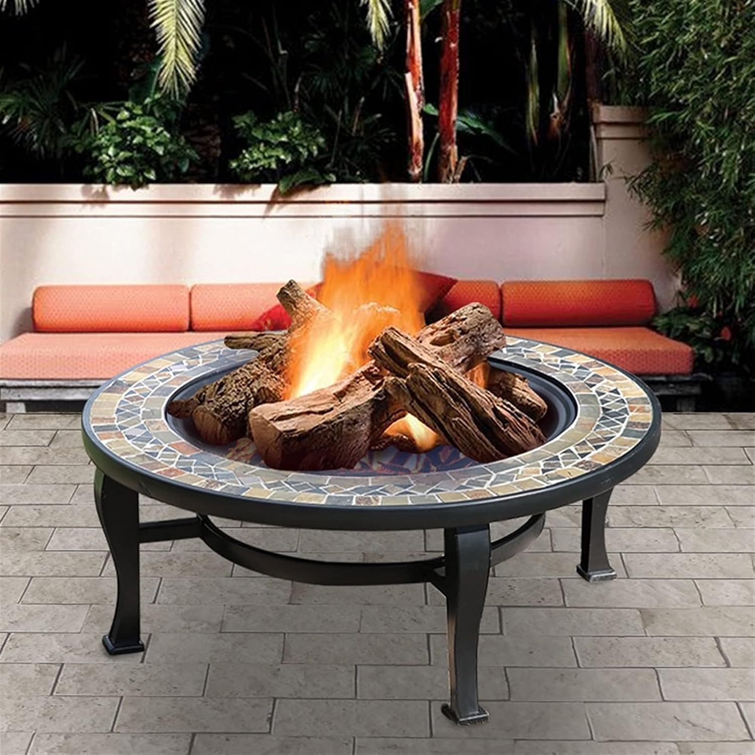 Fire Pits Outdoor Large Outdoor Fire Pit, Garden Party BBQ Cooking Fire Pit Grill, New Home