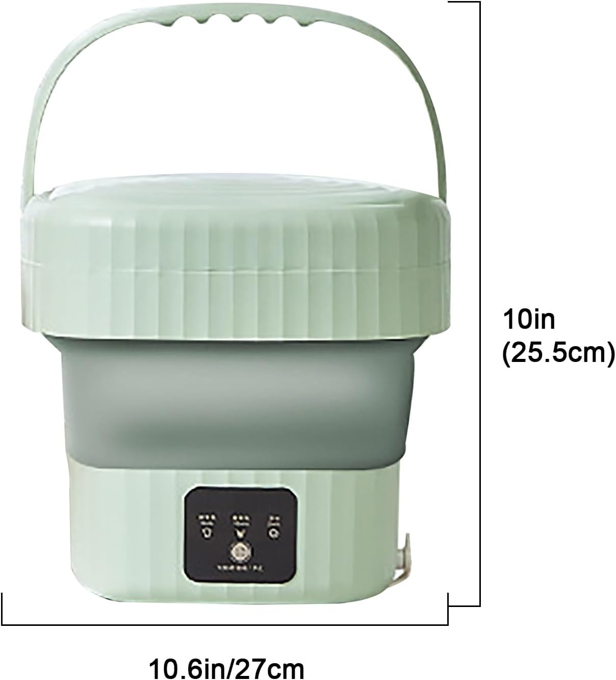 Washing Machine, Mini Washer and Dryer, with 3 Modes Cleaning, Portable Washer with Soft Spin and Draining (Color : Green)