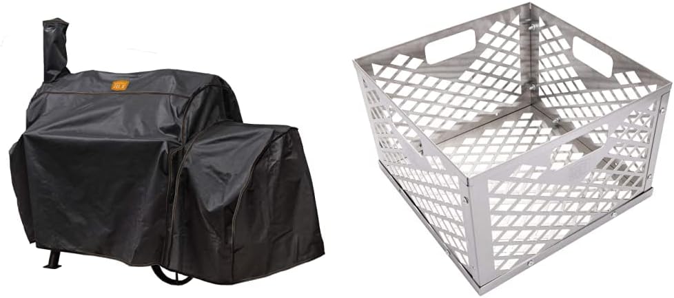 Oklahoma Joe's Highland Offset Smoker Cover and Charcoal Firebox Basket