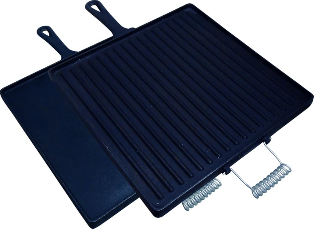 King Kooker CISQG14S 2-Sided Pre-Seasoned Cast Iron Griddle