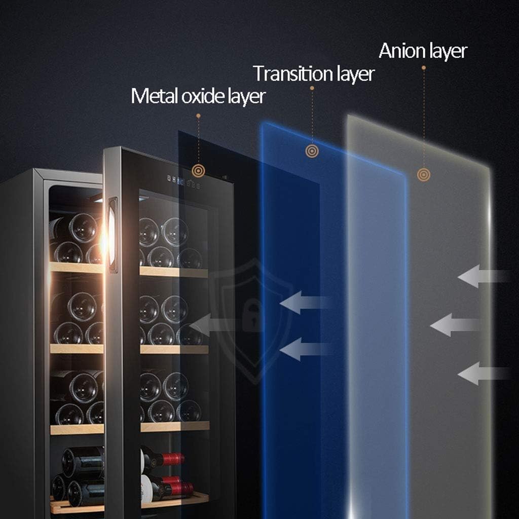 84L Thermoelectric Red and White Wine Cooler,Quiet Operation Wine Fridge Freestanding Small Wine Chiller Refrigerator - Touch Panel Digital Temperatur