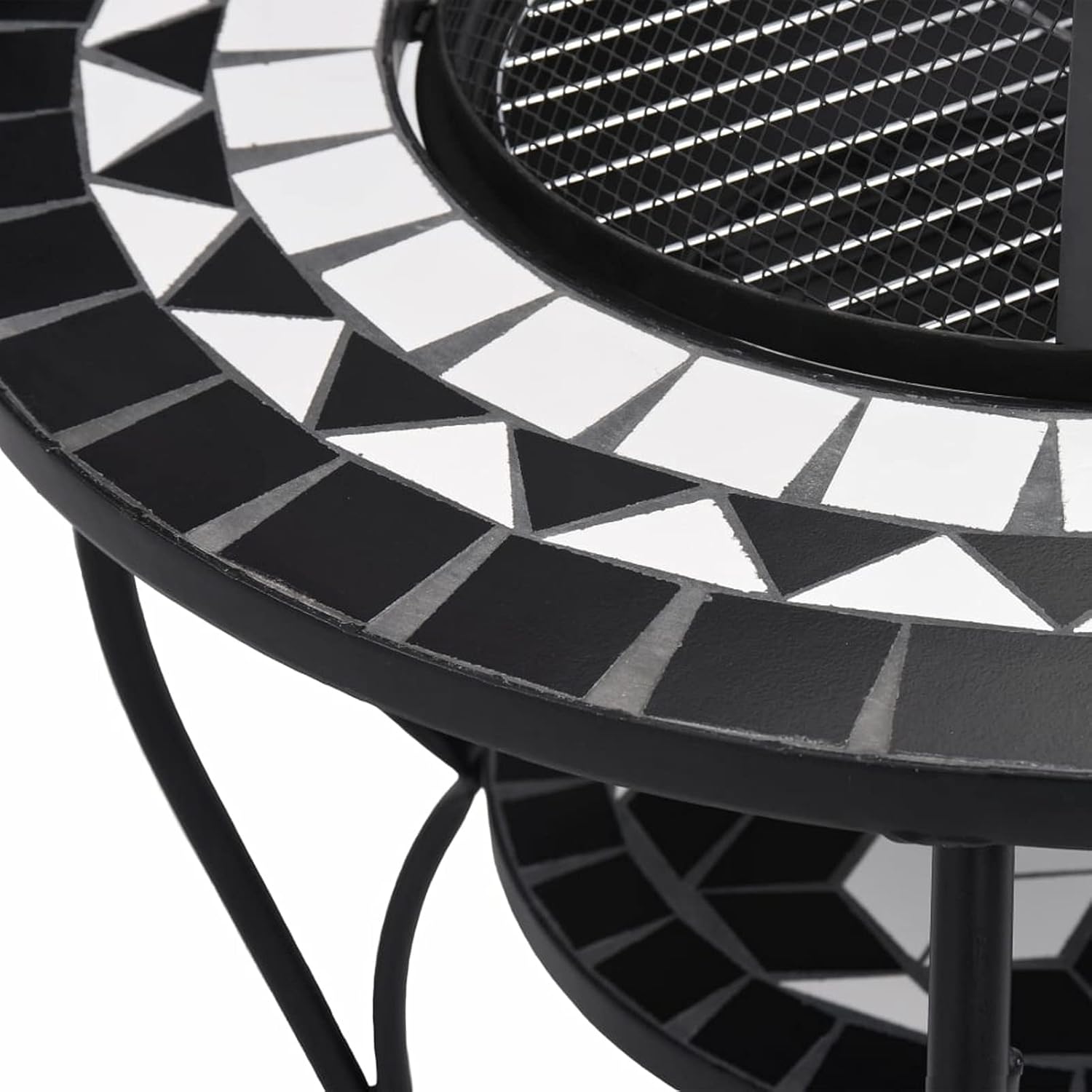 Fire Pits & Outdoor Fireplaces Fire Pit Table Black and White 26.8