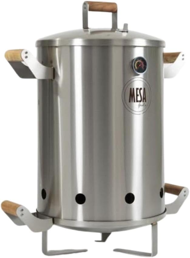 Smoker for grill and barrel, made of 100% stainless steel, ideal for grilling, smoking, roasting, and baking, smokeless, even heat distribution, and perfect preservation for your meats.