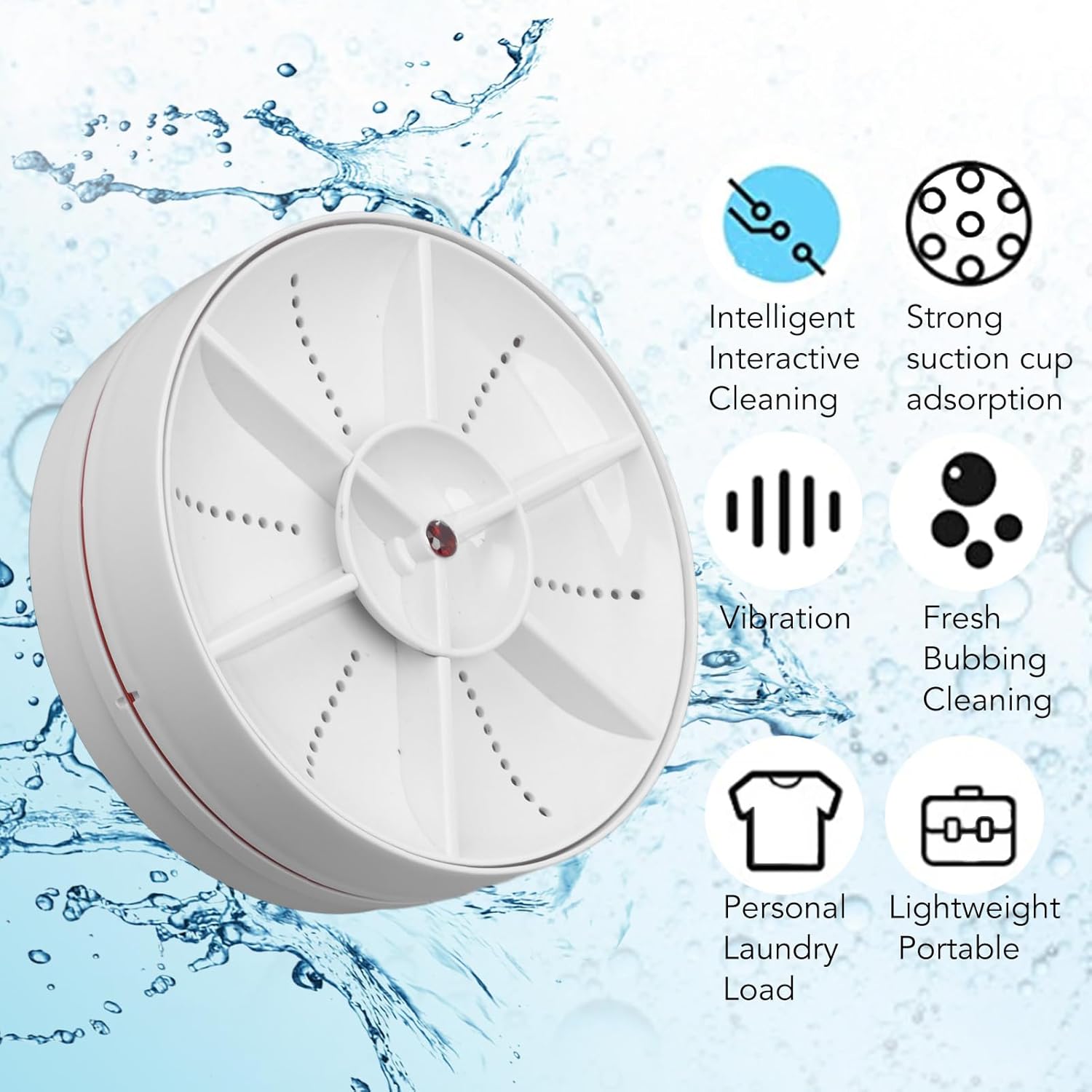 Fruit and Vegetable Dishwasher, Portable Countertop Washing Machine, Multifunctional Household USB Dishwasher for Home, Travel, College Camping, Laundry (Pink)