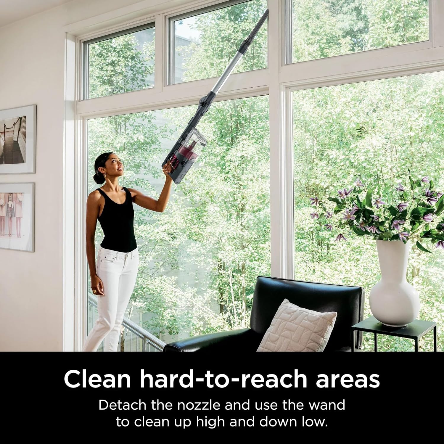 Shark R-IZ464H Vertex Cordless Stick Vacuum with DuoClean PowerFins, Lightweight, Pet Hair, HEPA, 60 Min Run Time - Certified Refurbished