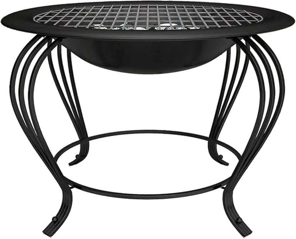 Fire Pits with Black Iron Outdoor Garden Patio Heater Fire Bowl Beach Fire Pot Heater Grill Camping Bowl
