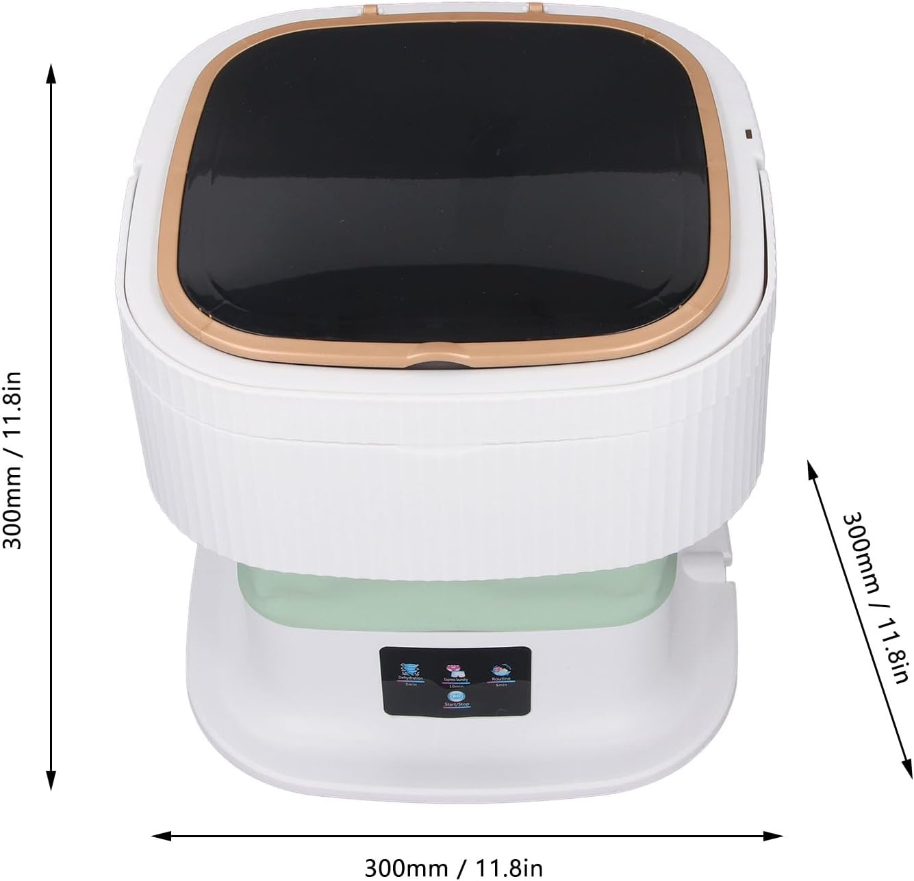 Mini Clothes Washer, Deep Portable Washing Machine with Drain Hose for Underwear Baby Clothes (Green)