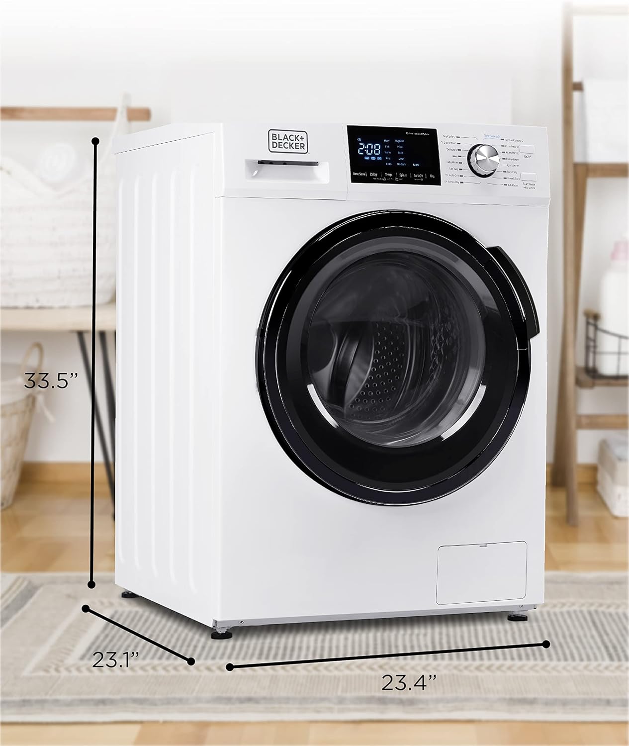 BLACK+DECKER Washer and Dryer Combo, 2.7 Cu. Ft. All In One Washer and Dryer with LED Display & 16 Cycles