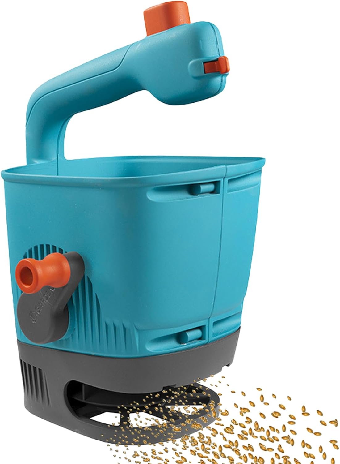 Handheld Grass Seed Spreader, Fertilizer Lawn Seed Spreader, Variable Flow Rate, Garden Fertilizer, Grass Seed, and Salt Planter.