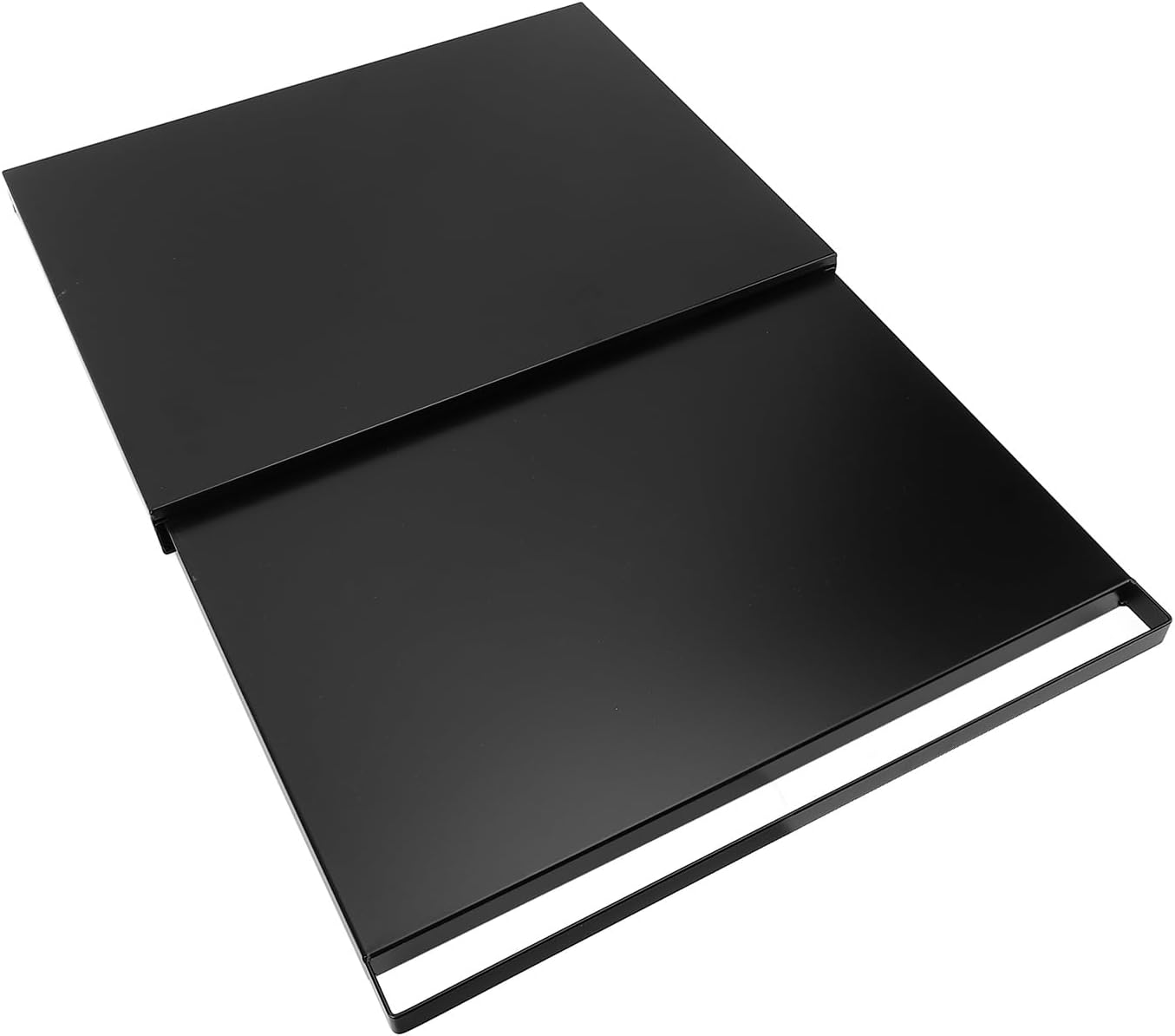 MAVIS LAVEN Coffee Maker Sliding Tray, Carbon Steel Organizer with Storage Capacity 55lbs for Microwave Oven and Small Kitchen Appliances (Black)