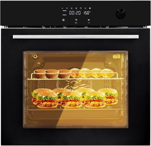 24 Inch Electric Single Wall Oven, 2.5 Cu.ft Built-in Convection System with 8 Cooking Functions in Stainless Steel, Touch Control