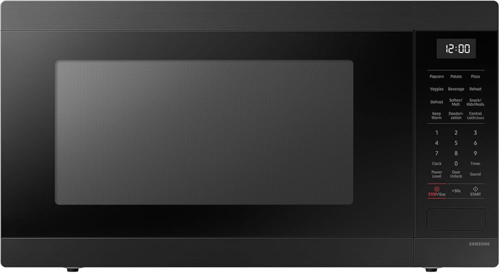 SAMSUNG 1.9 cu. ft. Countertop Microwave with Sensor Cooking, Matte Black Stainless Steel, MS19DG8500MTAA