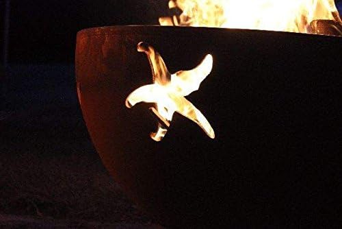 Fire Pit Art Sea Creatures Wood Fire Pit (SeaCreatures)
