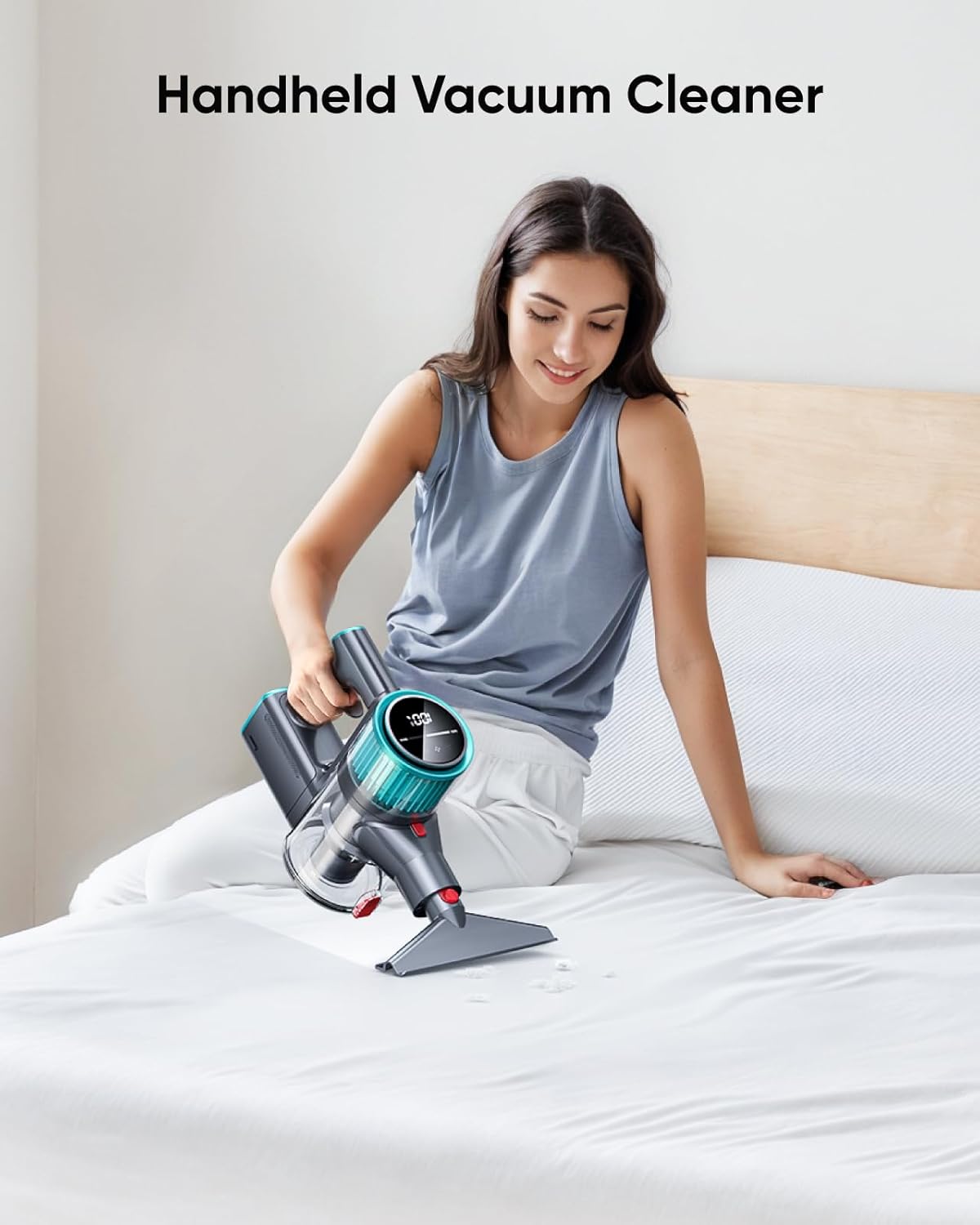 Cordless Vacuum Cleaner, 50Kpa 600W Vacuum Cleaner for Home, 60Mins(Eco) Stick Vacuum Cordless Rechargeable Self-Standing, Wall Mount Charging Hand Vacuum for Carpet Pet Hair Hardwood Floor