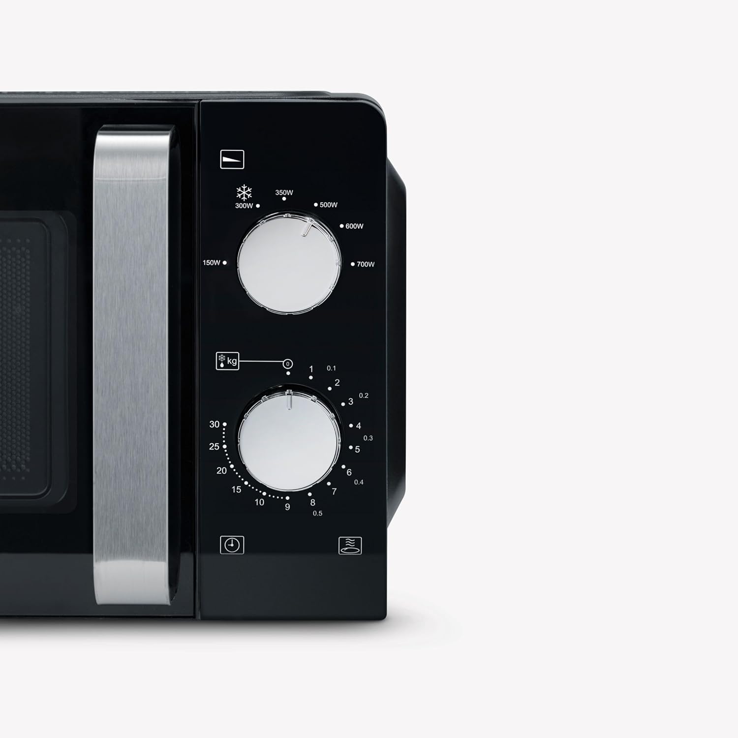SEVERIN Mikrowelle Solo, Mikrowellengerät zum Auftauen und Erhitzen, mit Drehteller für gleichmäßige Wärmeverteilung, schwarz